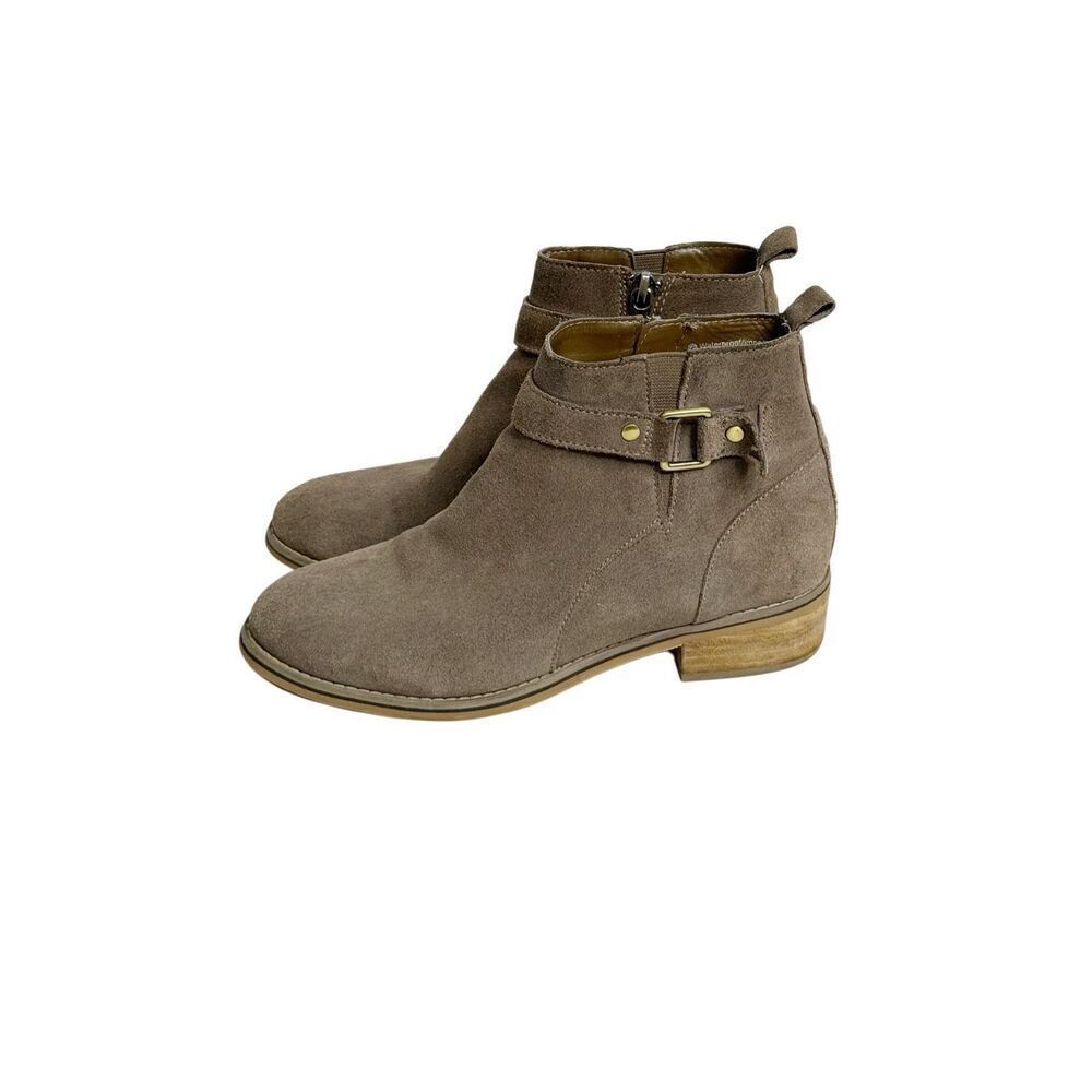 Blondo taupe suede Luca waterproof ankle boots size 7.5
